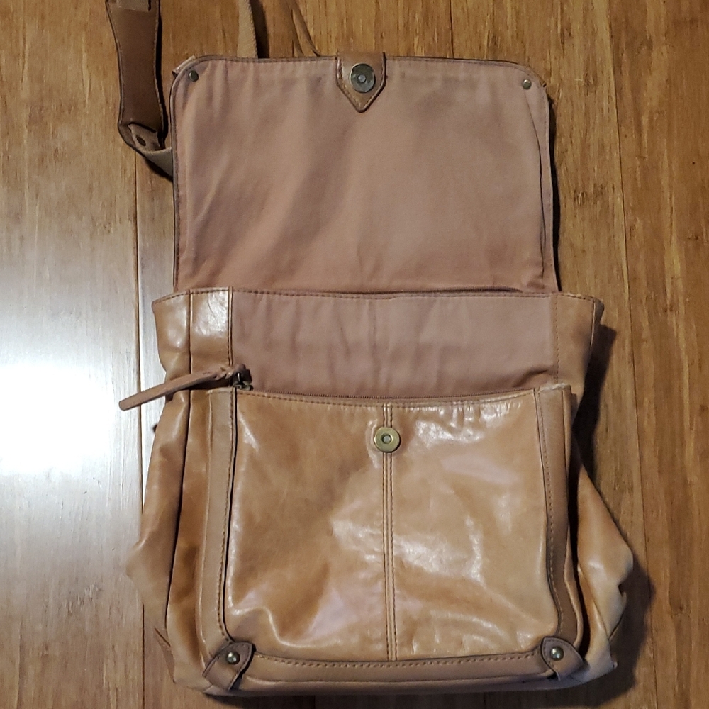 The Sak Tan Leather Shoulder Backpack Multi-way Purse - Picture 2 of 4